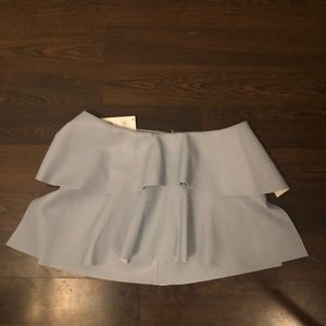 Zara Skirts - Zara Faux Leather Blue Skirt Zara Skirts - Zara Faux Leather Blue Skirt
